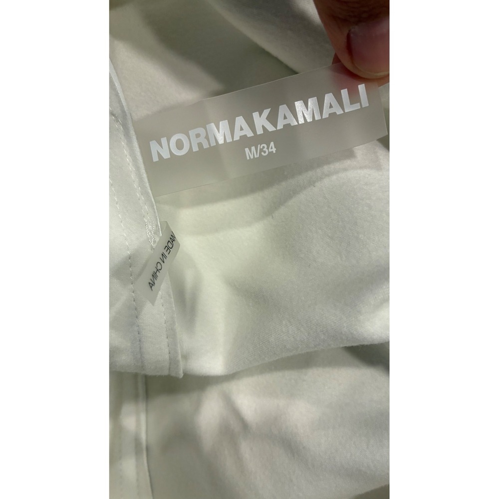 NORMA KAMALI Straight Midcalf Skirt In White Size Medium - Picture 6 of 7